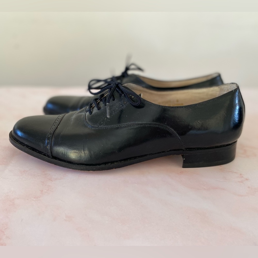 Vintage Regency Black Oxford Shoes